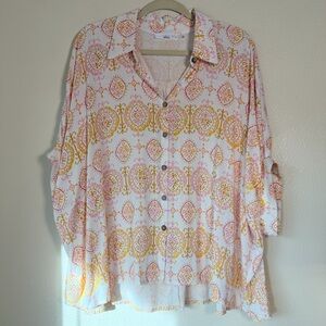 Talulah Oversized Boho Top, Size Small